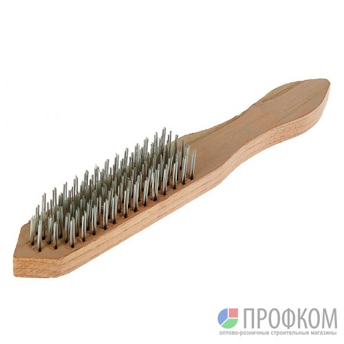 Щетка 6-рядная металлическая с деревянной ручкой SPARTA