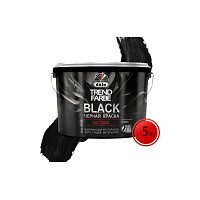 Краска водно-дисп. TREND FARBE  BLACK RAL 9005 черная 5л Dufa